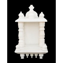 White Marble Home Temple Pooja Mandir small size 10.25 inches