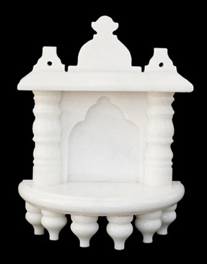 White Marble Home Temple Pooja Mandir small size 8 inches