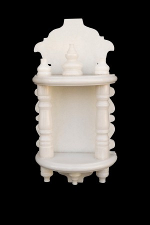 White Marble Home Temple Pooja Mandir small size 12 inches